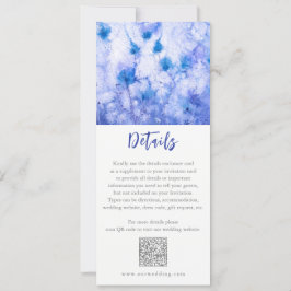 ウィンターブルー庭園の結婚式詳細エンクロージャカード 招待状