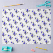 ウィンターブルー旧英語シェプドッグドッグ(グレー1)かわいい 薄葉紙 (クラフト)