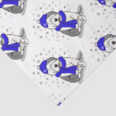 ウィンターブルー旧英語シェプドッグドッグ(グレー1)かわいい 薄葉紙 (詳細)