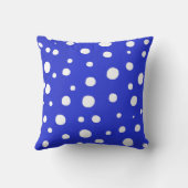 ウィンターブルー水玉模様 クッション (裏面)