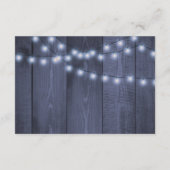 ウィンターブルー白い素朴結婚なゲスト詳細 エンクロージャーカード (裏面)