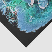 ウィンターブルー絵画バード1 薄葉紙 (詳細)