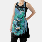 ウィンターブルー絵画バード エプロン (インサイチュ)