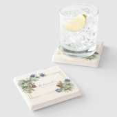 ウィンターブルー蓼ユーカリウエディングワンダーランド ストーンコースター (横)