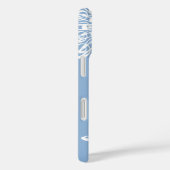 ウィンターブルー装飾モノグラムGクレフ、 音符記号スノーフレーク Case-Mate iPhoneケース (裏面 / 右)