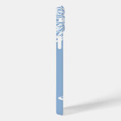 ウィンターブルー装飾モノグラムGクレフ、 音符記号スノーフレーク Case-Mate iPhoneケース (裏面 / 右)