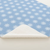 ウィンターブルー装飾用Gクレフ、 音符記号雪片パターン シェルパブランケット (3/4)