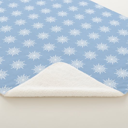 ウィンターブルー装飾用Gクレフ、 音符記号雪片パターン シェルパブランケット (3/4)