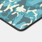 ウィンターブルー迷彩柄軍隊カモフラージュ軍隊 デスクマット (コーナー)