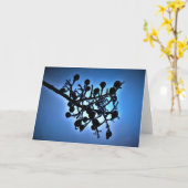 ウィンターブルー、カード カード (黄色い花)