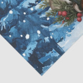 ウィンターブルー クリスマス スノーマン & 森の動物たち 薄葉紙 (詳細)