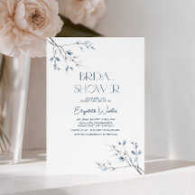 ウィンターブルー ボタニカル ミニマル ブライダルシャワー