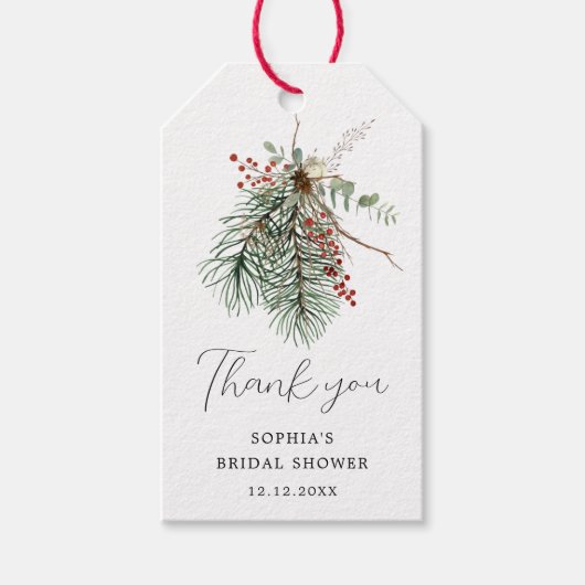 ウィンターブロタニカルブーケ ギフトタグ (正面)