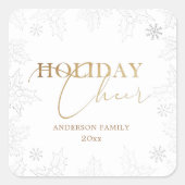 ウィンターブロージズホリデー応援金ゴールドモノグラム スクエアシール (正面)