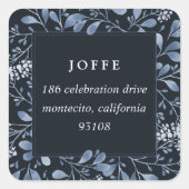 ウィンターブーケ差出人住所 スクエアシール (正面)