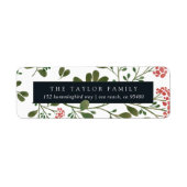 ウィンターブーケ差出人住所 ラベル (正面)