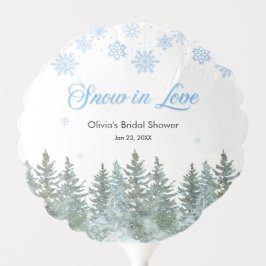 ウィンタープインの雪の恋愛 スノーフレークのブライダルシャワー バルーン