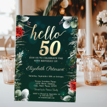 ウィンタープラスチック ポインセチア グリーン 50歳の誕生日