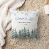 ウィンタープリンの雪の恋 スノーフレークのブライダルシャワー クッション (ブランケット)