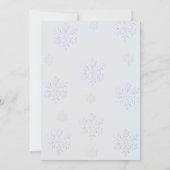 ウィンタープリンクスノーフレーク なんて楽しい ファーストバースデー 招待状 (裏面)