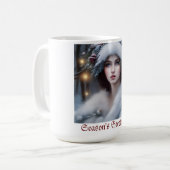 ウィンタープリンセスカスタムホリデイ コーヒーマグカップ (正面左)