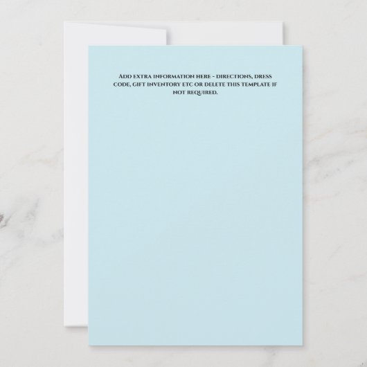 ウィンタープリンセスキンセアニラファンタジーの雪の森 招待状 (裏面)