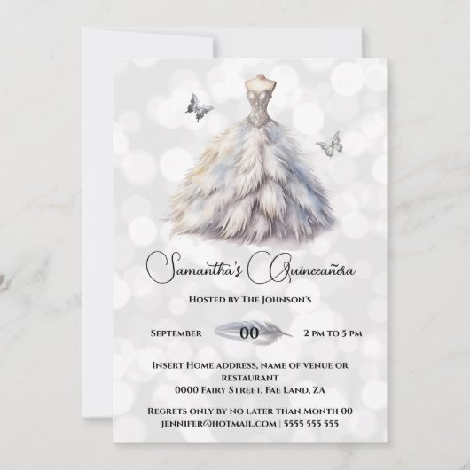 ウィンタープリンセスキンセアニラファンタジーボールゴーシック 招待状 (正面)