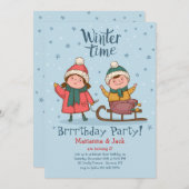 ウィンタープレイタイム招待状 招待状 (正面/裏面)