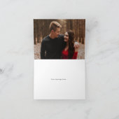 ウィンタープレイドホリデーパーティーサンキューカード – 赤 サンキューカード (内部)