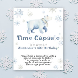 ウィンタープーラーベアタイムカプセル1歳の誕生日 ポスター