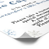 ウィンタープーラーベアタイムカプセル1歳の誕生日 ポスター (角)