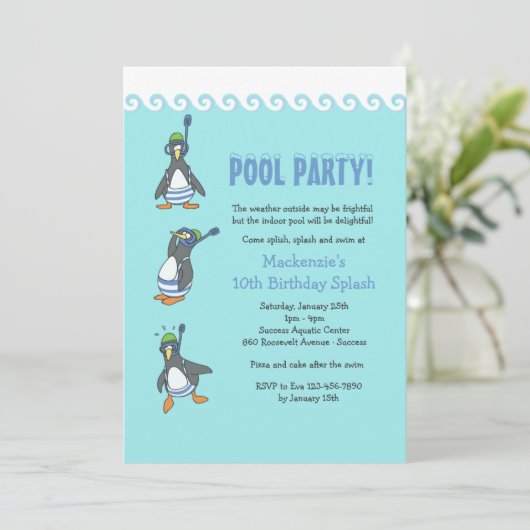 ウィンタープールパーティの招待状 招待状 (スタンド正面)