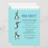 ウィンタープールパーティの招待状 招待状 (正面/裏面)