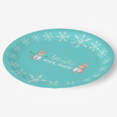 ウィンタープール誕生日パーティー ペーパープレート (アングル)