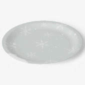 ウィンタープール誕生日パーティー ペーパープレート (アングル)