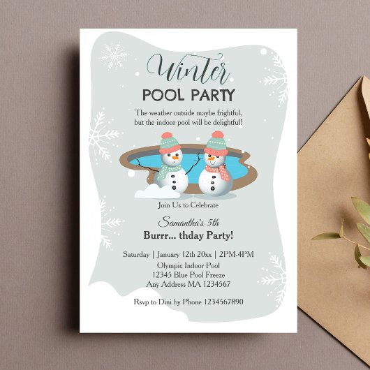 ウィンタープール誕生日パーティー 招待状