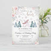 ウィンターベアのファーストバースデー招待状 招待状 (スタンド正面)