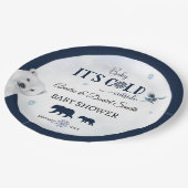 ウィンターベアファミリーベビーコールドアウトラウル ペーパープレート (アングル)