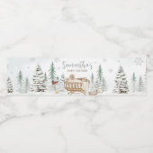 ウィンターベアベビーその冷たい屋外ベビーシャワー ペットボトルラベル (シングルラベル)