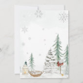 ウィンターベアベビーその冷たい屋外ベビーシャワー 招待状 (裏面)