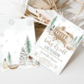 ウィンターベアベビーその冷たい屋外ベビーシャワー 招待状