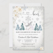 ウィンターベアベビーシャワー招待状 招待状 (正面)