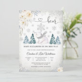 ウィンターベアベビーシャワー招待状 招待状 (スタンド正面)