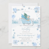 ウィンターベアーオネダーランド1歳の誕生日 招待状 (正面)