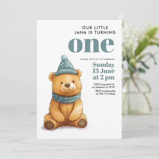 ウィンターベアーグリーンバースデーパーティー 招待状 (スタンド正面)