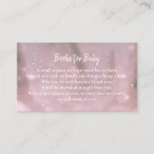 ウィンターベアーピンク赤ちゃんシャワーブリクエスト エンクロージャーカード (正面)