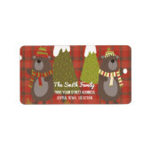 ウィンターベアーホワイトクリスマスレッドバッファロープレイド ラベル (正面)