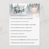 ウィンターベア子供部屋ライムトリビアベビーシャワーゲーム エンクロージャーカード (正面)