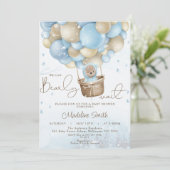 ウィンターベア ホットエアバルーン ベアリーベイビーシャワー 招待状 (スタンド正面)