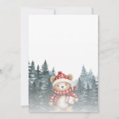 ウィンターベイビーシャワー：クマさんと一緒にお待ちかね 招待状 (裏面)